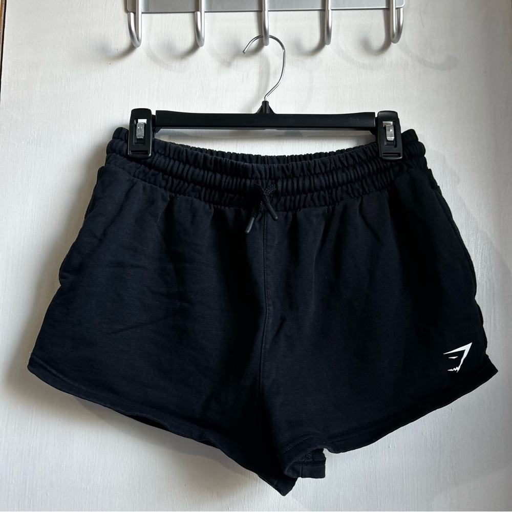 Gymshark Women's Black Athletic Drawstring Shorts